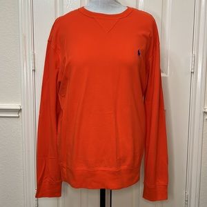 Ralph Lauren Long Sleeve Polo Waffle Knit Orange Size XL